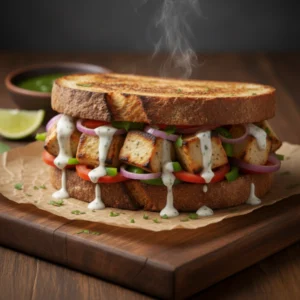 Chicken Malai Boti Sandwich