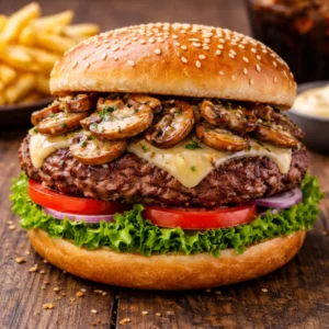 Mushroom Beef Burger